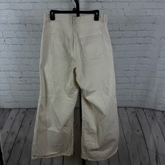 Ganni Extra Wide Leg Cream Color Bluebell Style Jeans Size 40 (8/10) - Picture 6 of 10